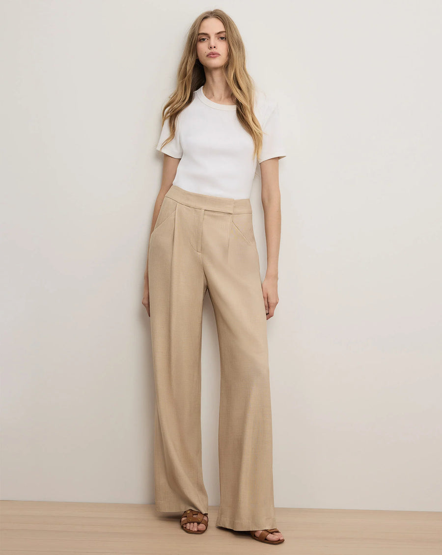 Marbeau Wide-Leg Pant Stone Khaki