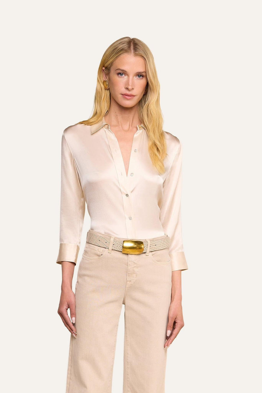 Dani Silk Blouse Champagne