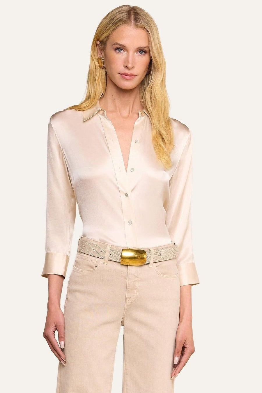 Dani Silk Blouse Champagne