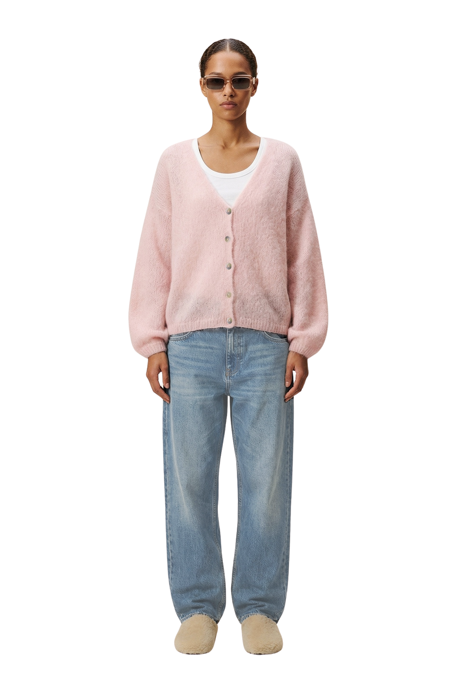 Cornelia Long Sleeve Cardigan Light Pink