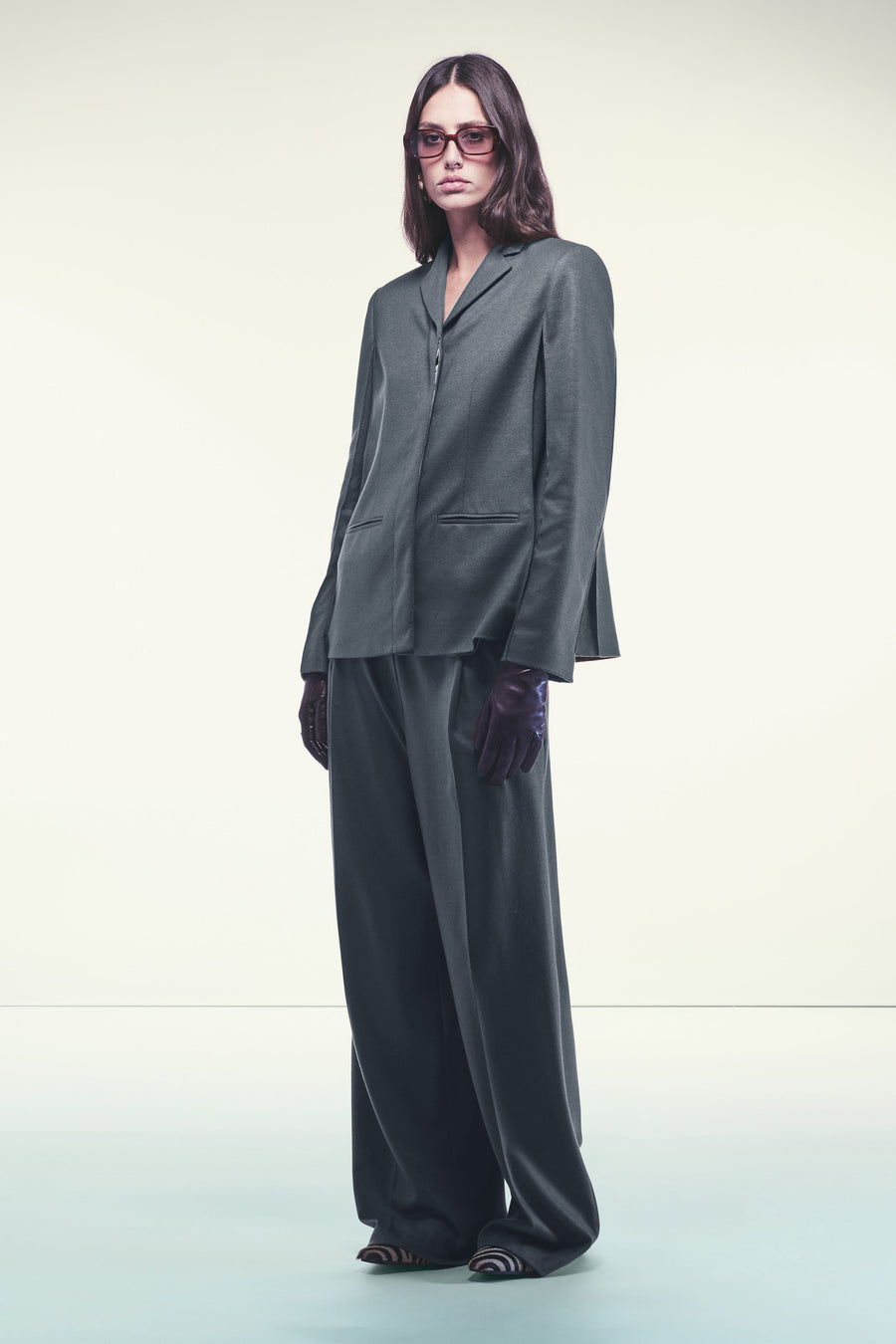 Arthur Trousers Medium Grey Mélange-Liviana Conti-Tocca Finita