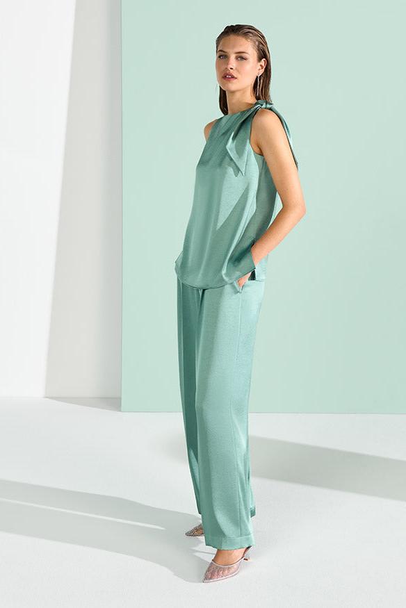 Blouse Top with Bow Detail Basil-Riani-Tocca Finita
