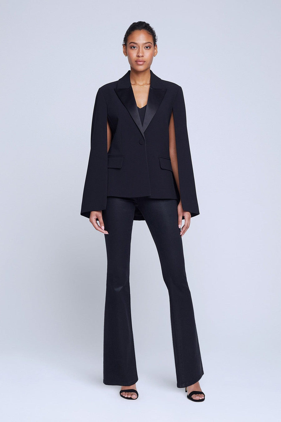Christina Satin Cape-L&