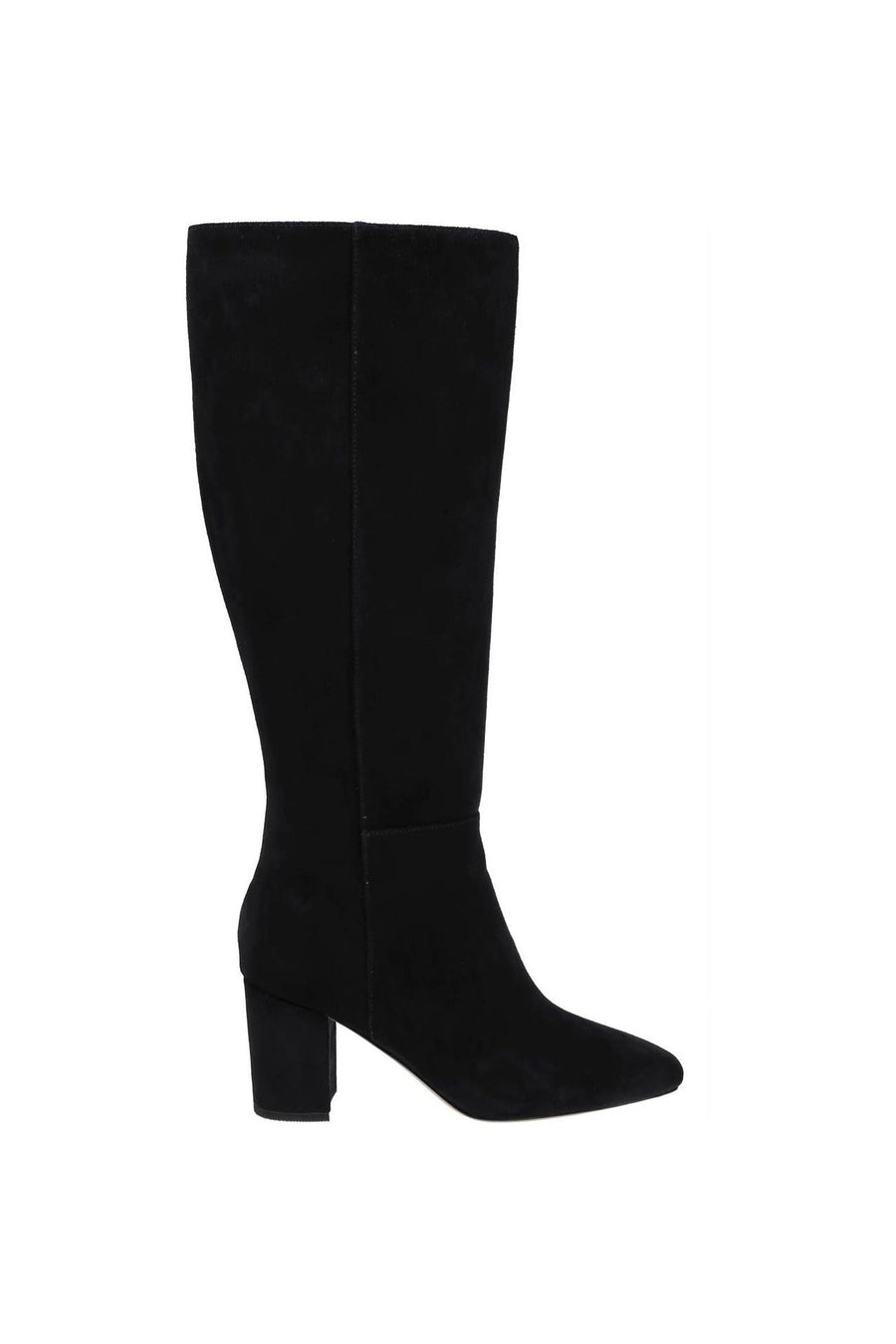 Eugenie Block Heel Boot Black Suede-L&