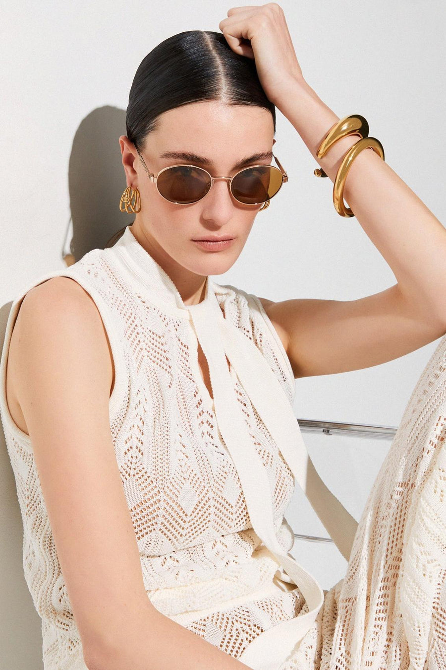 Knit Top With Bow White Wool-Liu Jo-Tocca Finita
