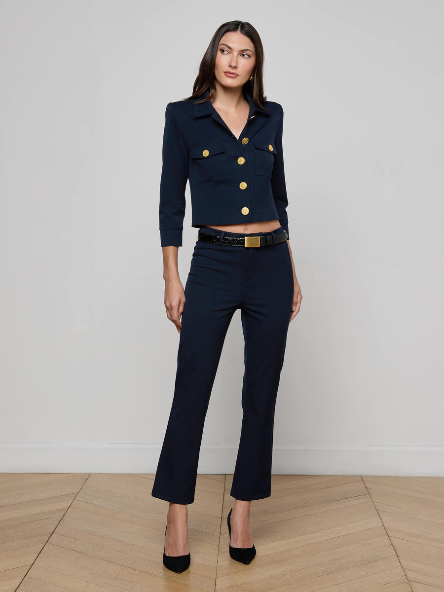 Kumi Cropped Jacket Midnight-L&