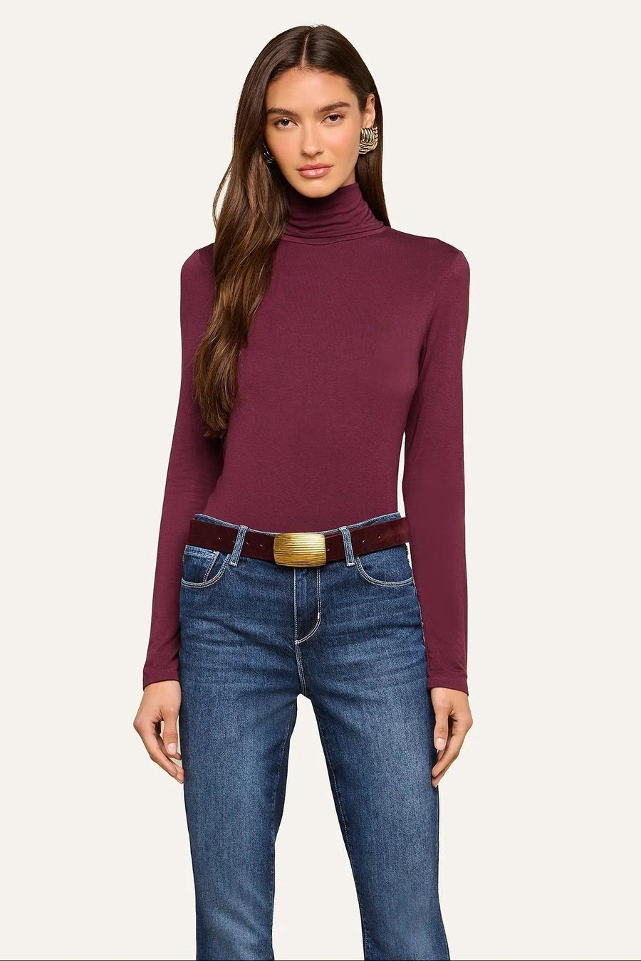 Lani Turtleneck Deep Sangria-L&