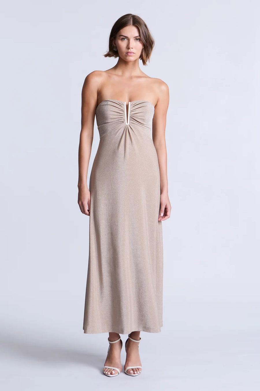 Lola Dress Nude-BCBG-Tocca Finita
