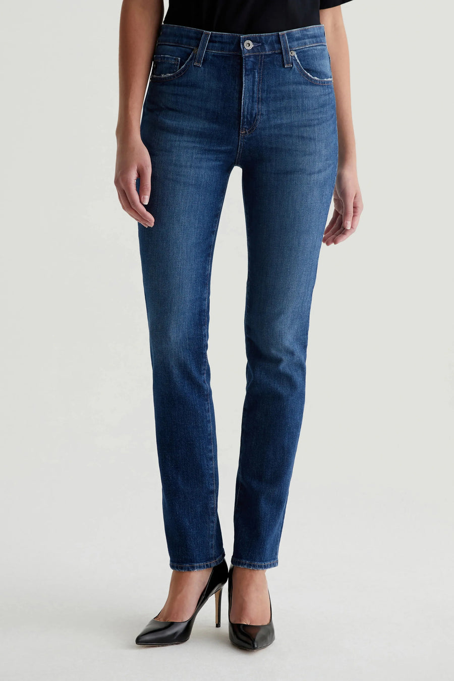 Mari Mid-Rise Slim Straight In Mykonos-AG Jeans-Tocca Finita