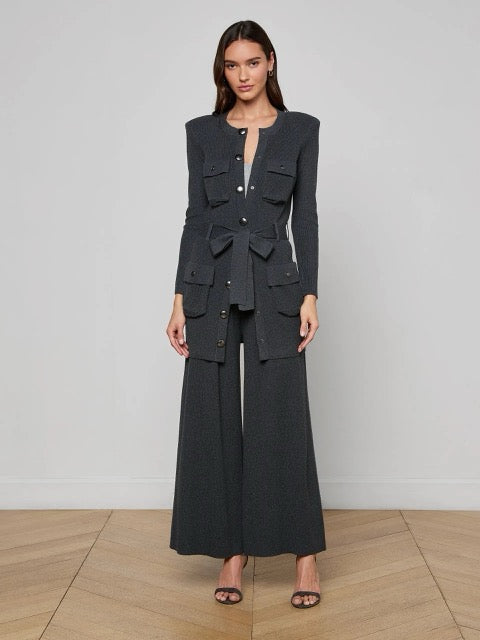 Milly Knit Pant Charcoal Grey-L&