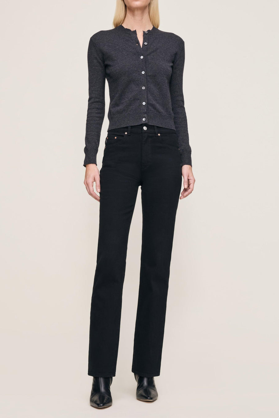 Patti Straight High Rise 31" Jeans Black-DL1961-Tocca Finita