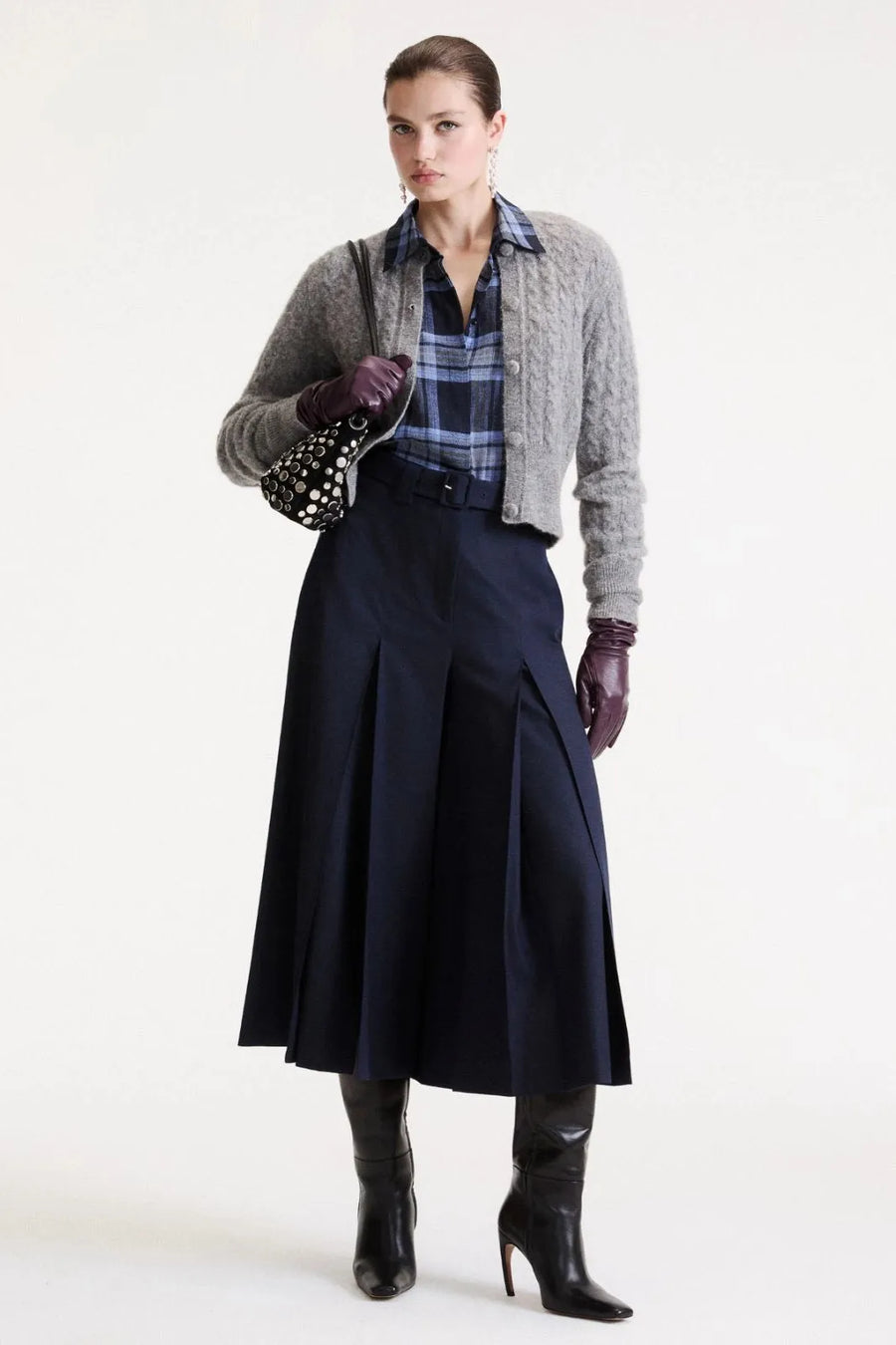 Pleated Culottes Navy-Marella-Tocca Finita