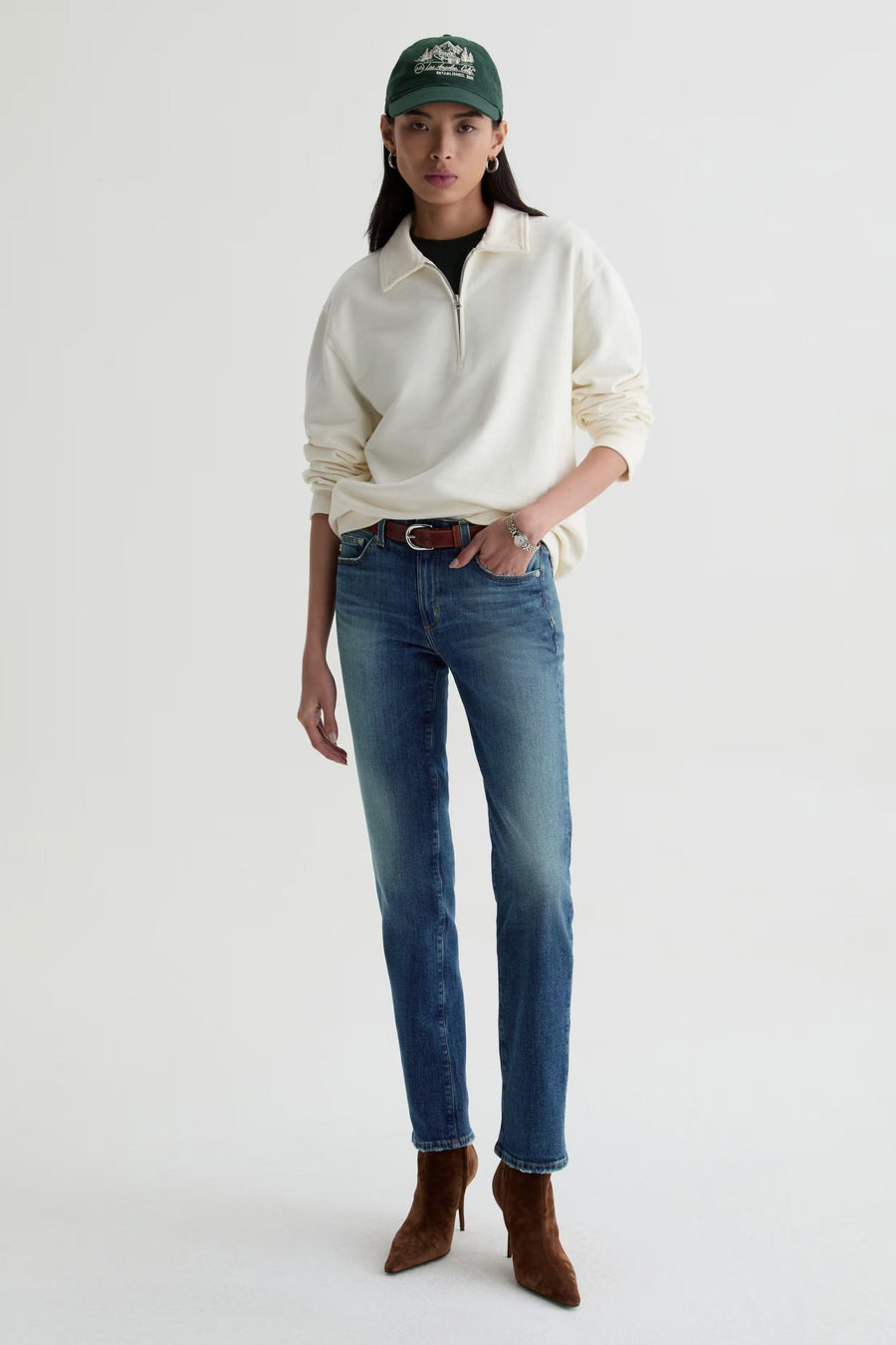 Sandra Jean Low-Rise Straight 10 Years Illiad-AG Jeans-Tocca Finita