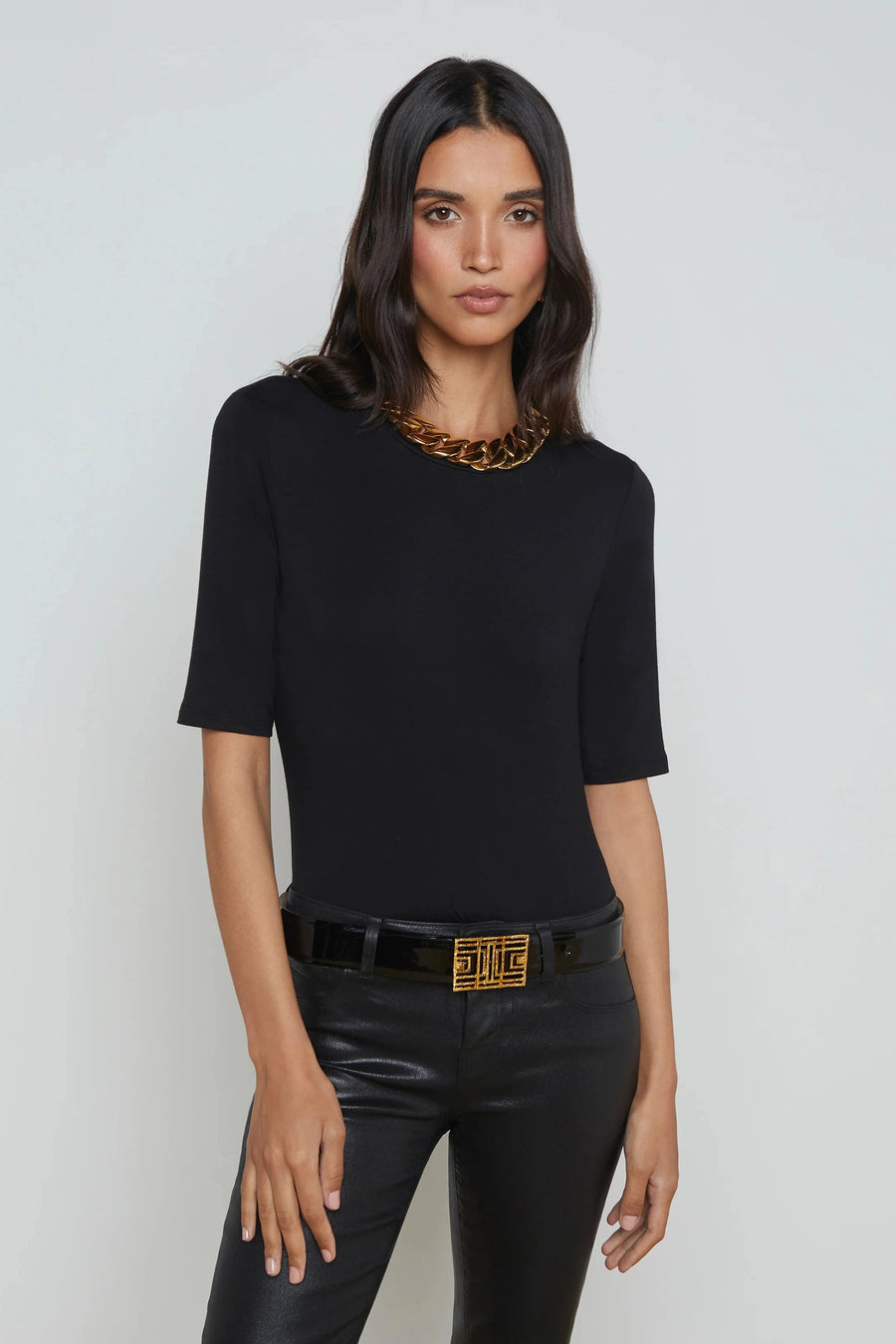 Saundrda Crew Neck In Black-L&