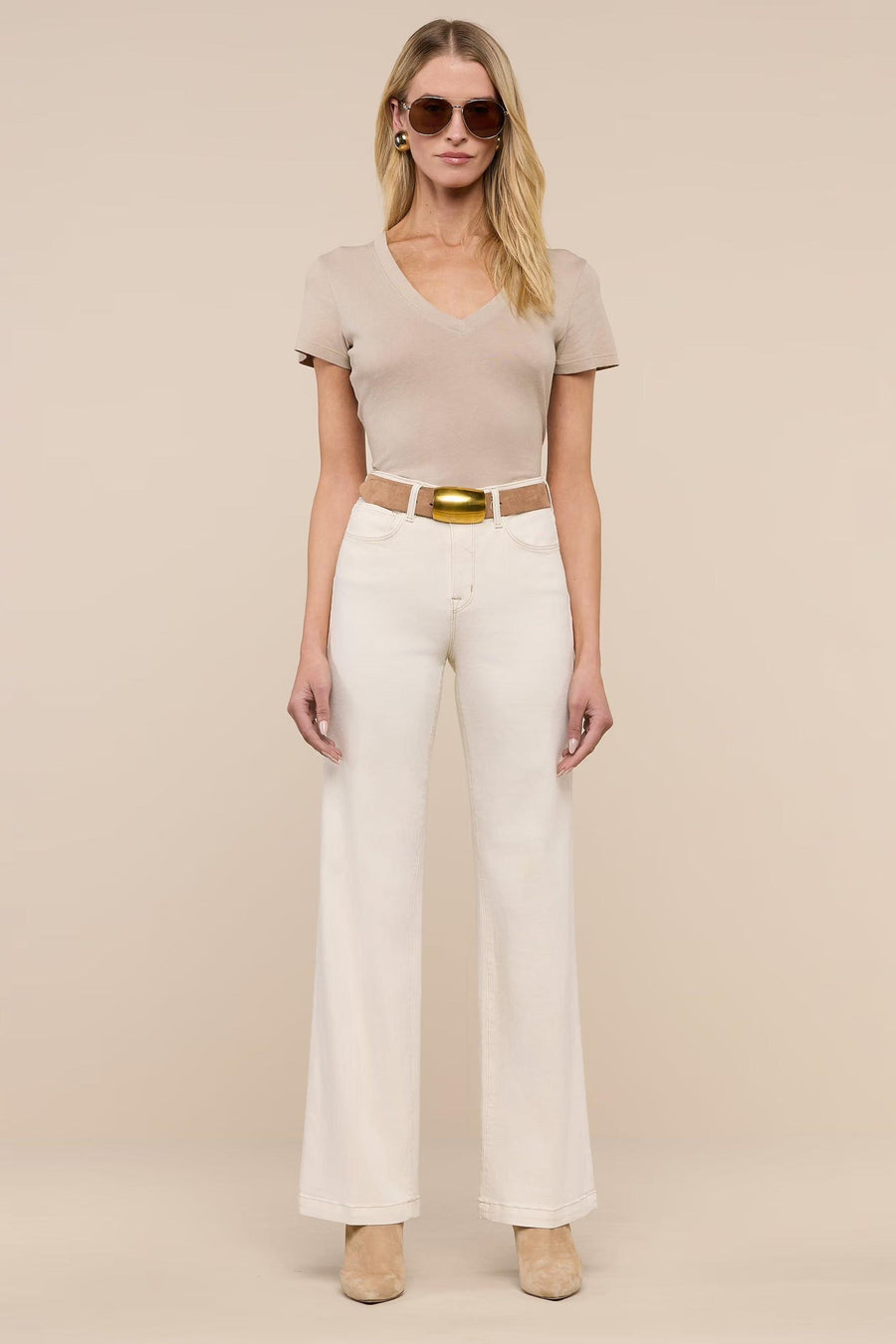 Scottie Wide-Leg Jean Macadamia-L&