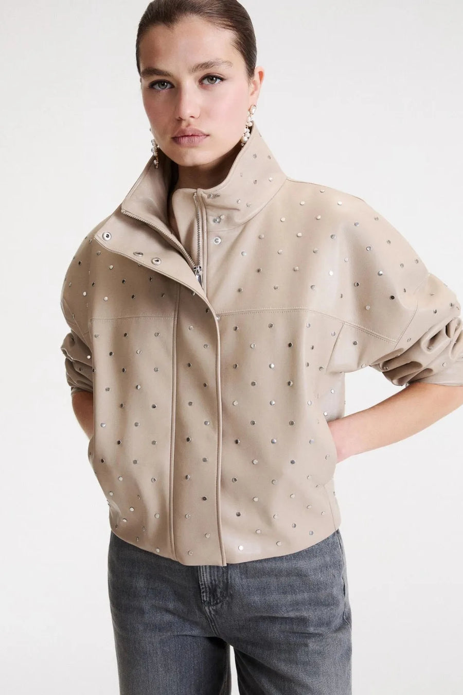 Studded Coat Turtledove-Marella-Tocca Finita