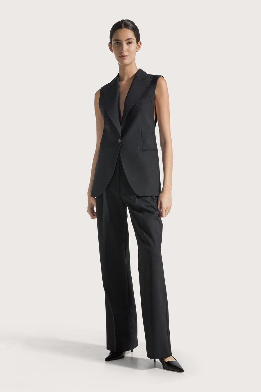 Tailored Vest In Cool Wool Black-Seventy-Tocca Finita