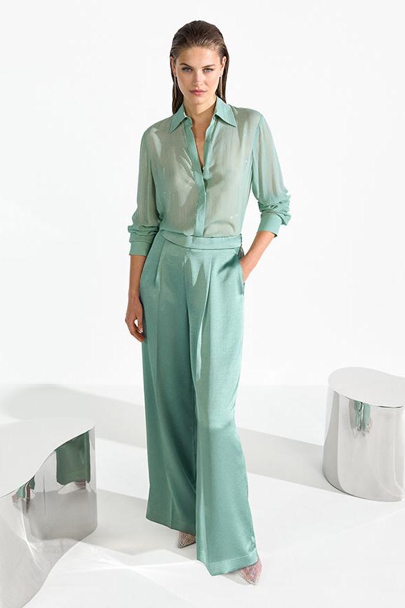 Wide Fit Pleated Trousers Basil-Riani-Tocca Finita