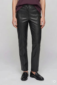 Slim-Fit Pants Made Of Faux Leather Black