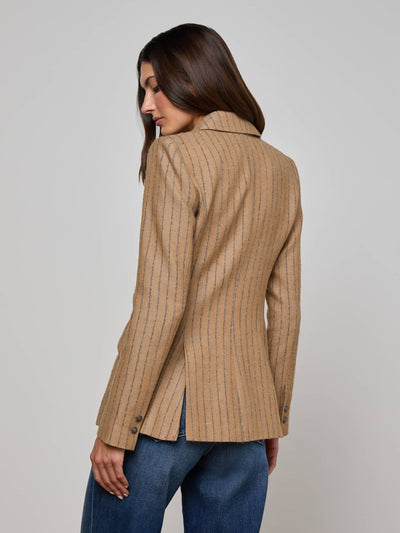 Chamberlain Blazer Tan Charcoal Stripe