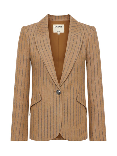 Chamberlain Blazer Tan Charcoal Stripe
