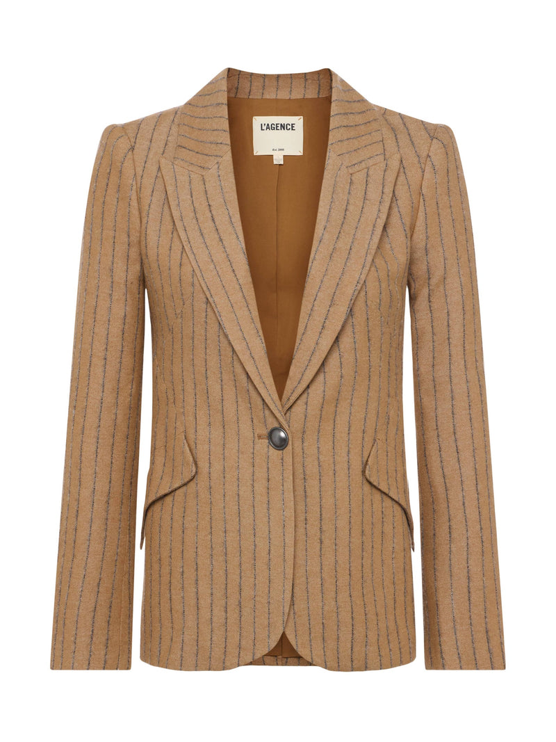 Chamberlain Blazer Tan Charcoal Stripe