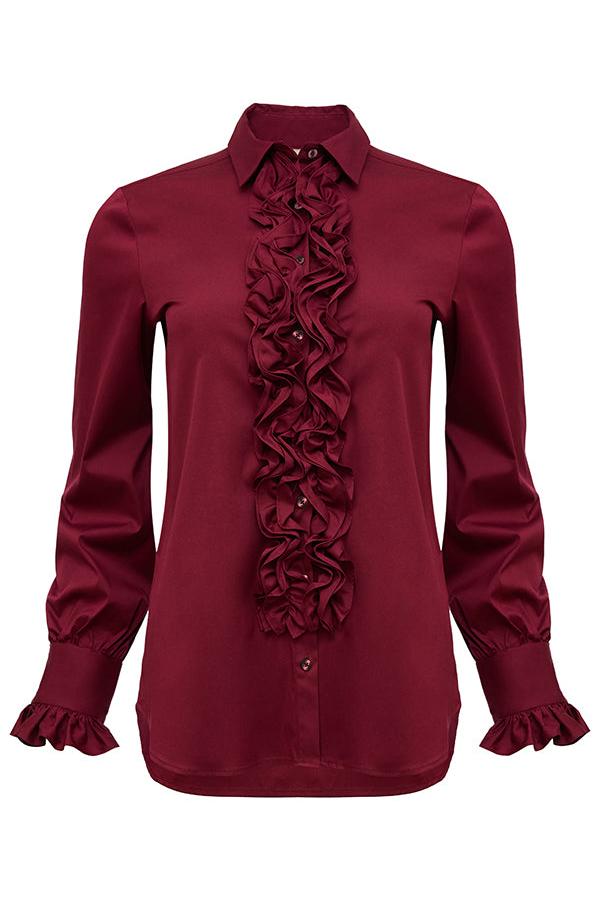 Yves Blouse in Burgundy