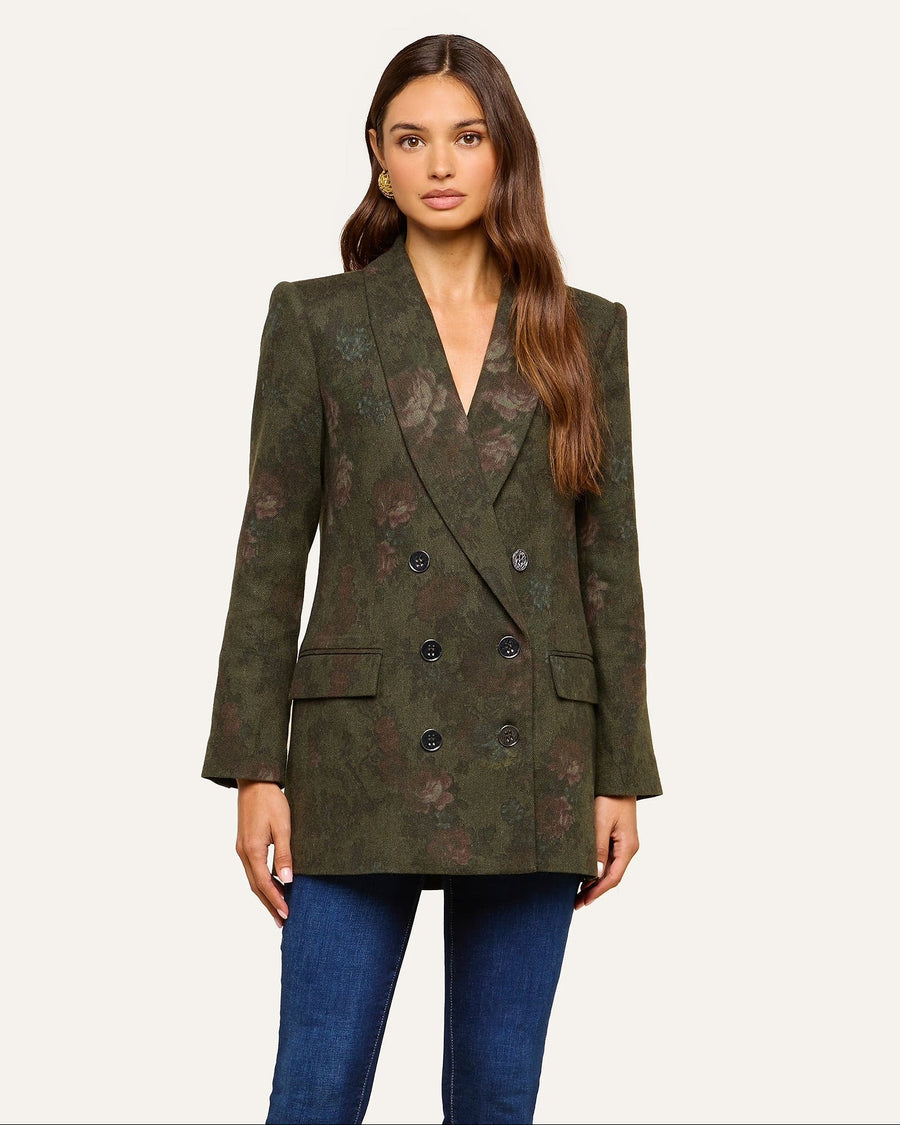 Jayda Blazer Deep Forest Multi Floral