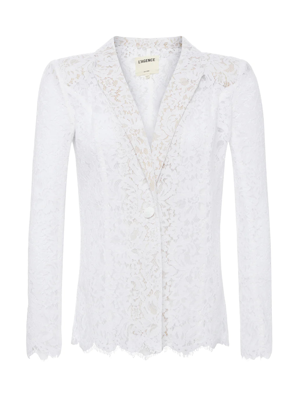 Clementine Blazer in White Lace by L'AGENCE
