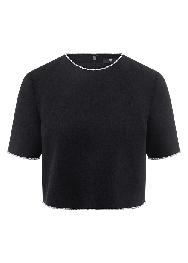 2 Piece Set Rhinestone Embellishment Black-Riani-Tocca Finita