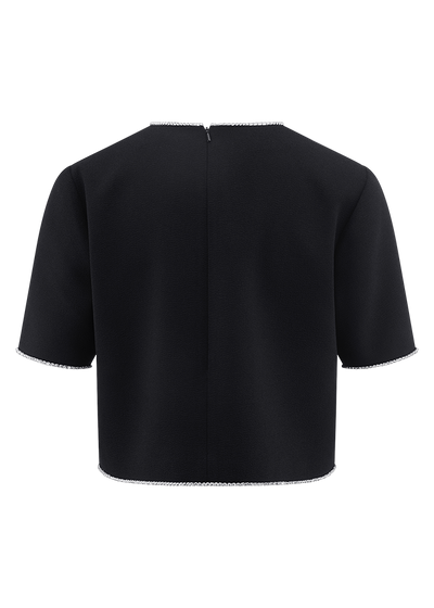 2 Piece Set Rhinestone Embellishment Black-Riani-Tocca Finita