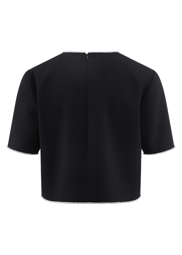 2 Piece Set Rhinestone Embellishment Black-Riani-Tocca Finita