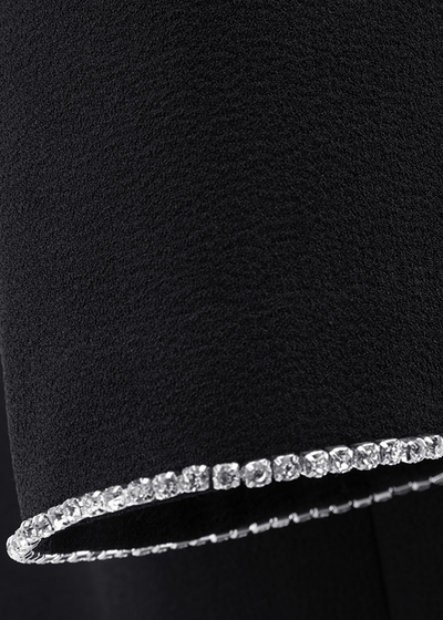 2 Piece Set Rhinestone Embellishment Black-Riani-Tocca Finita