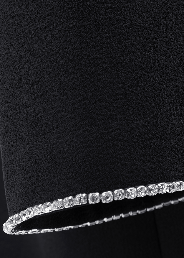 2 Piece Set Rhinestone Embellishment Black-Riani-Tocca Finita