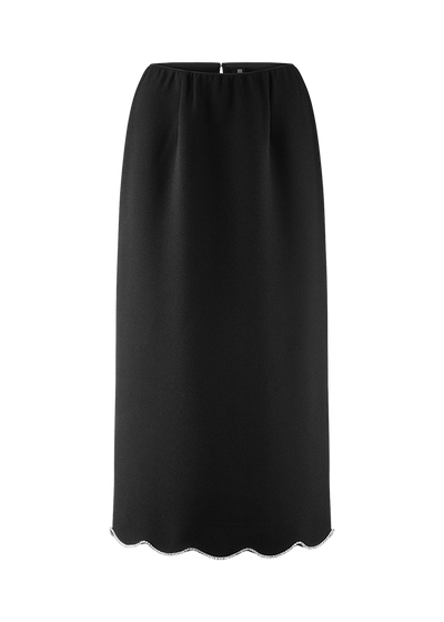 2 Piece Set Rhinestone Embellishment Black-Riani-Tocca Finita