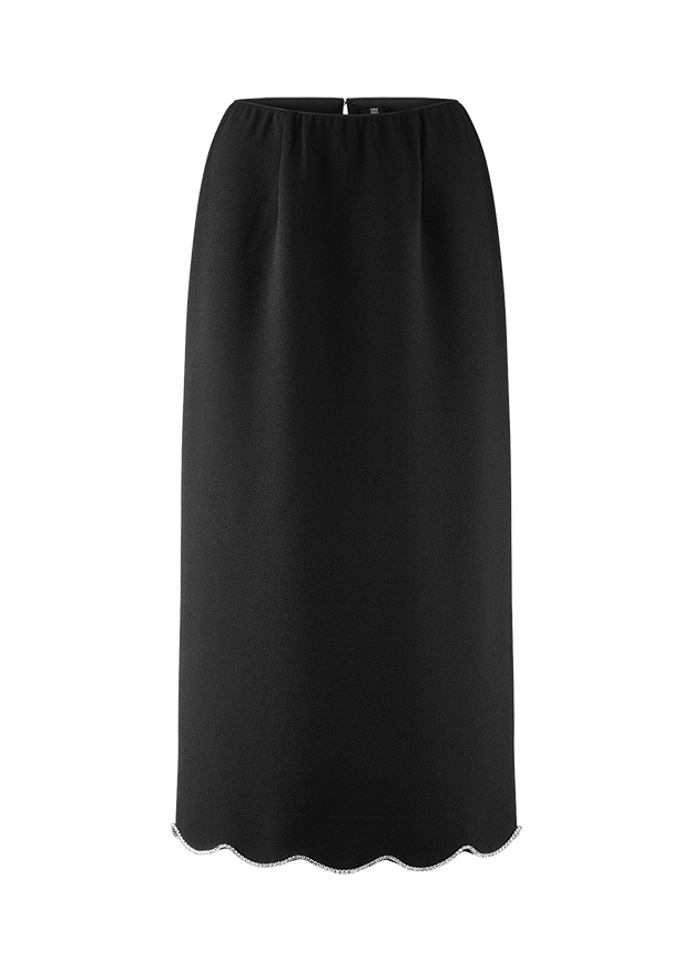 2 Piece Set Rhinestone Embellishment Black-Riani-Tocca Finita