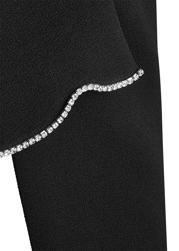 2 Piece Set Rhinestone Embellishment Black-Riani-Tocca Finita