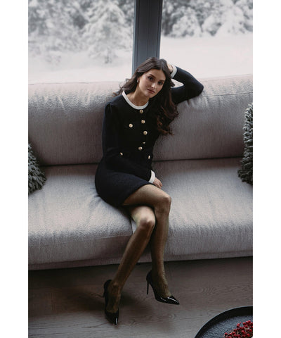 Glitter 30 DEN Women Tights Black/Silver