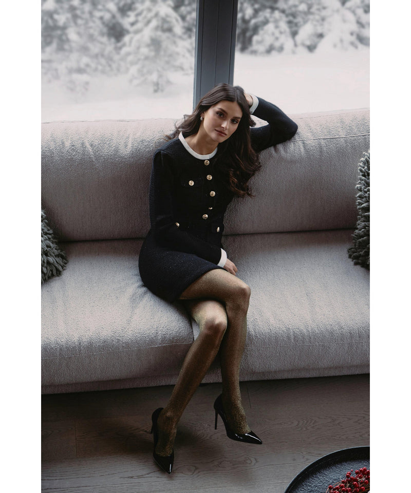 Glitter 30 DEN Women Tights Black/Silver