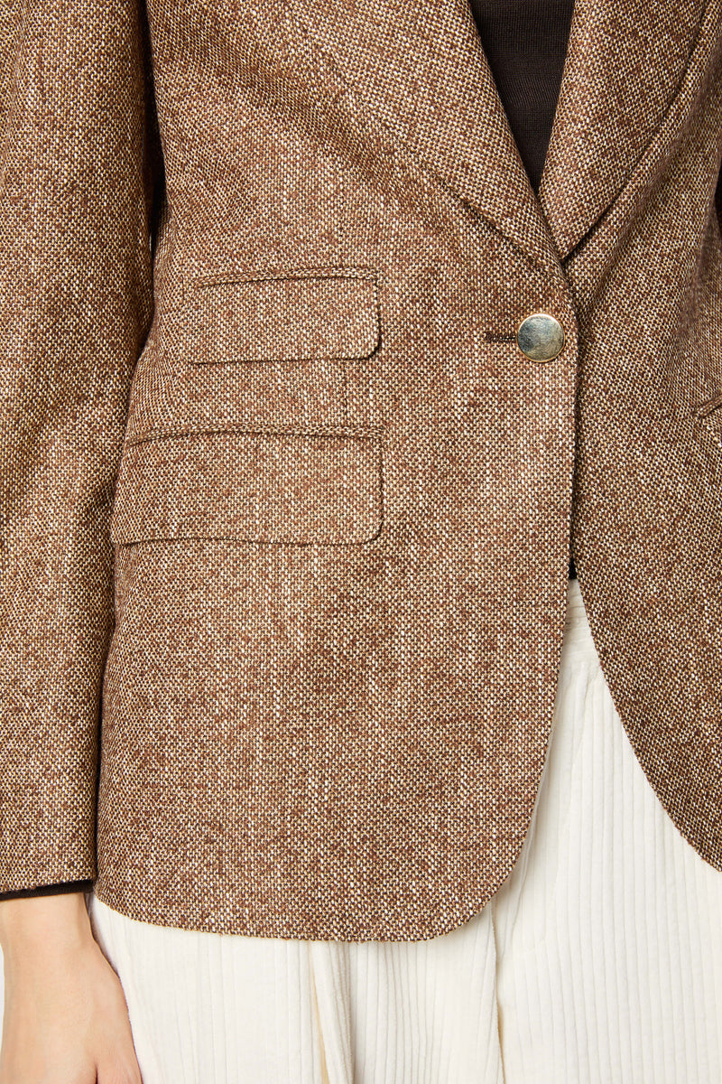 Laura Jacket Single-Breasted Caramel Brick