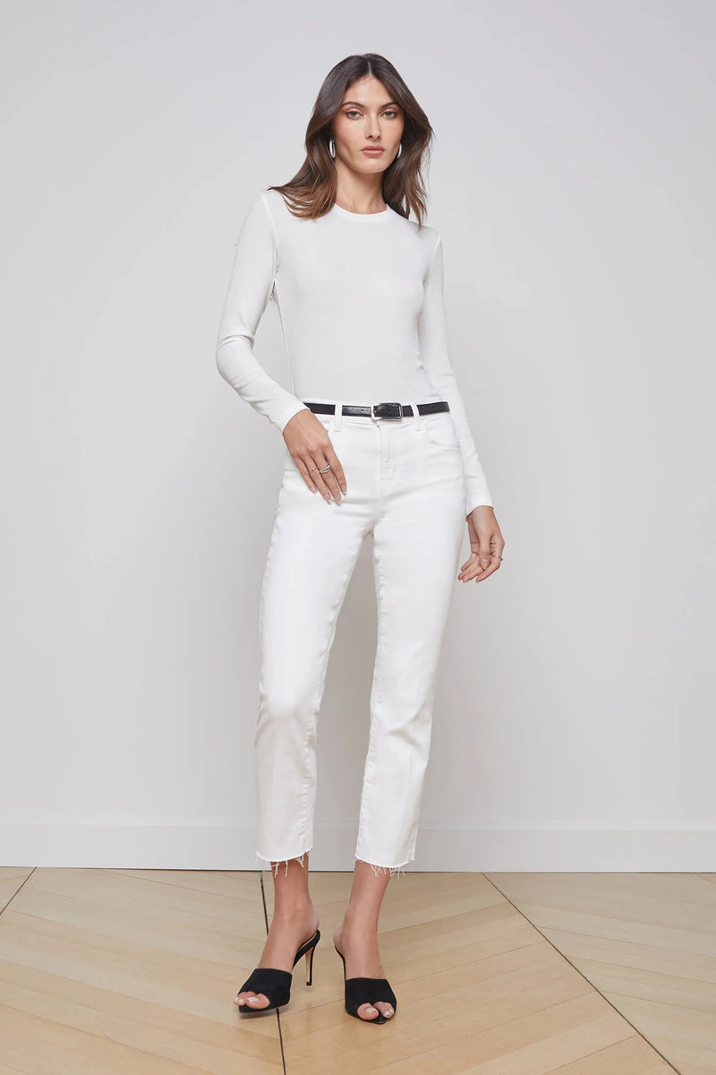 Sada Cropped Jeans In Blanc