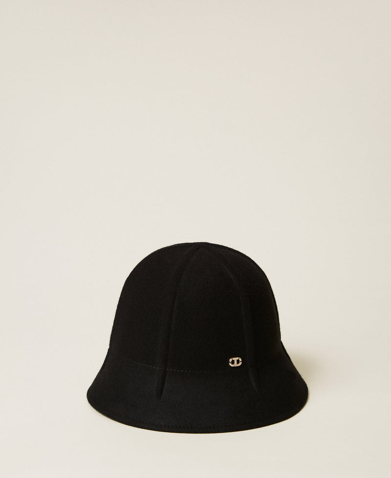 Wool Cloth Hat Black