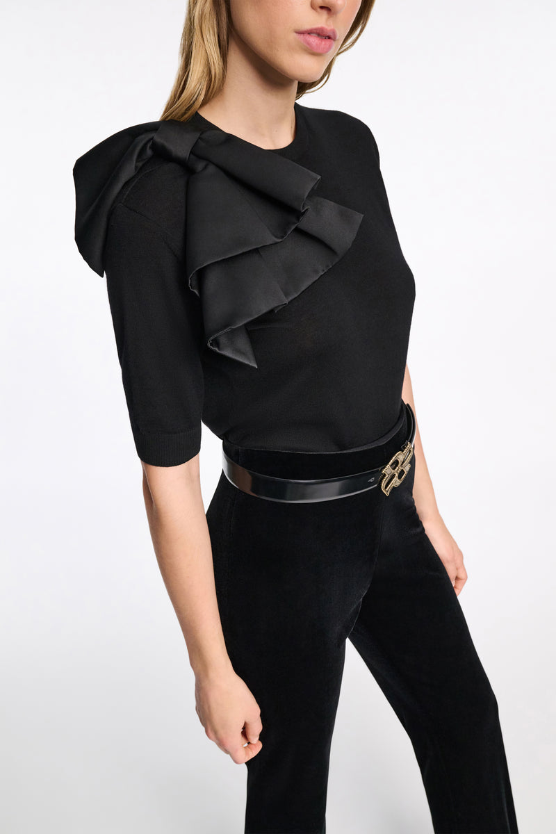 Chic Merino II Pullover in Pure Black