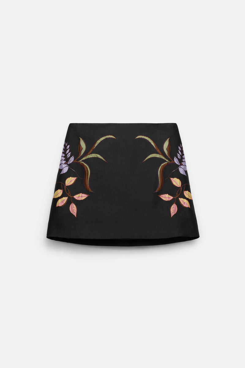 Soft Petal Skirt Pure Black