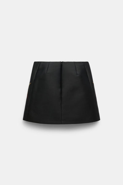 Soft Petal Skirt Pure Black