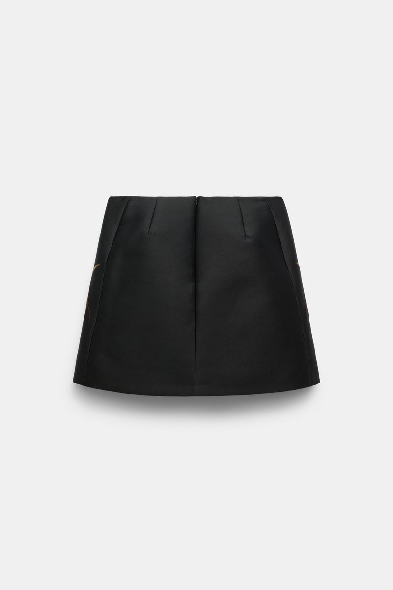 Soft Petal Skirt Pure Black