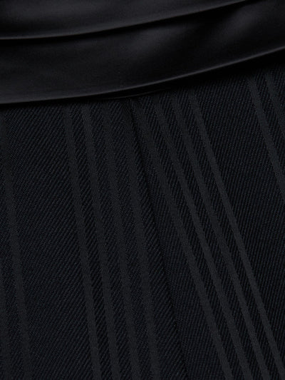 Minerva Cummerbund Trouser Black Shadow Stripe