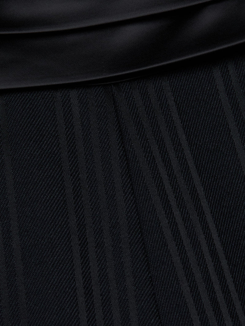 Minerva Cummerbund Trouser Black Shadow Stripe
