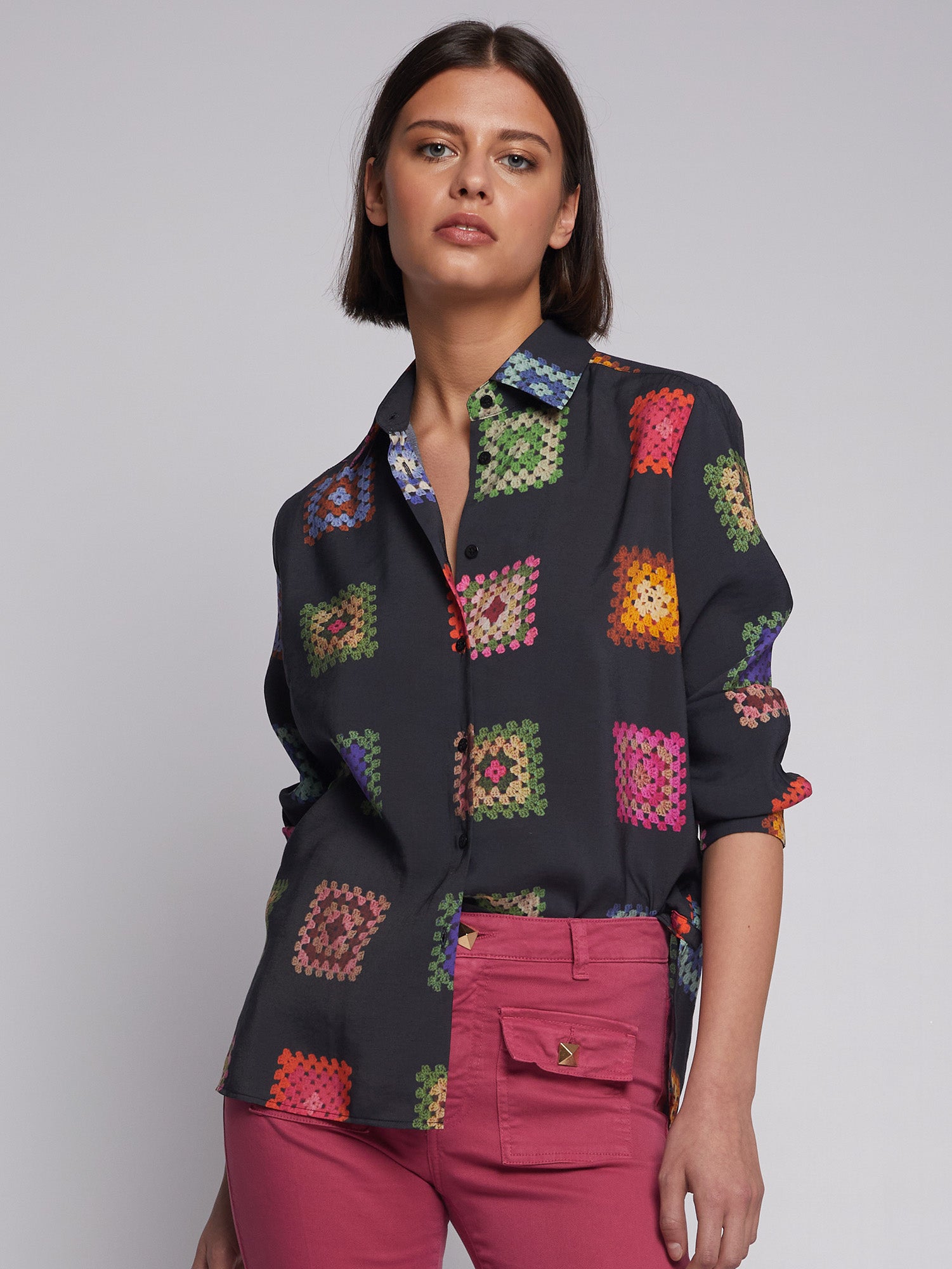 Drina Crochet Shirt by Vilagalo