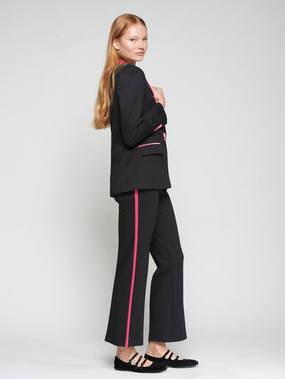 Tatiana Black Pant With Pink Trim